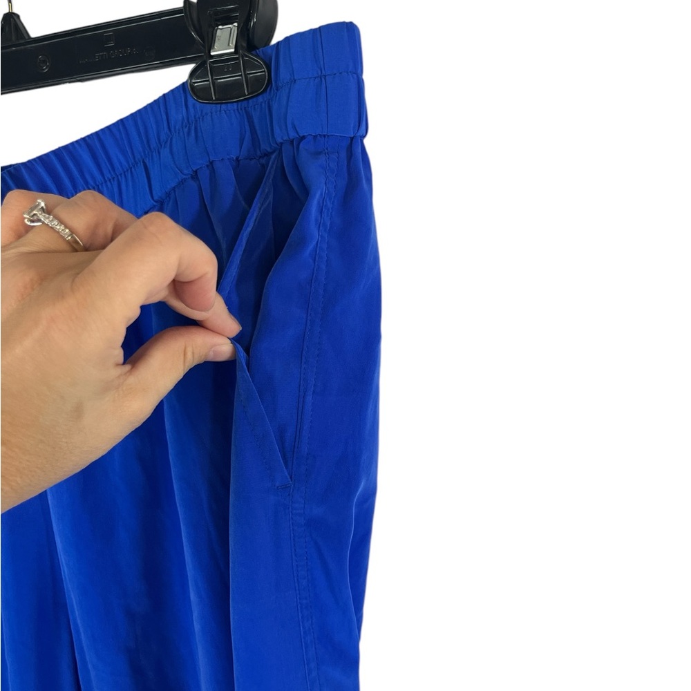Lilla P pull on blue silky jogger style pants size large - Picture 5 of 7
